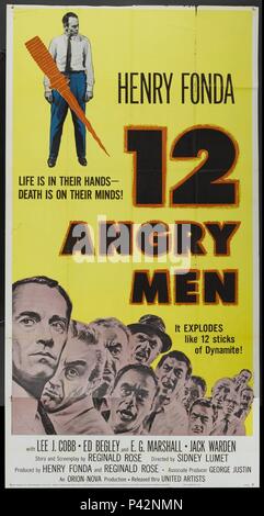 Original Film Title: 12 ANGRY MEN.  English Title: 12 ANGRY MEN.  Film Director: SIDNEY LUMET.  Year: 1957. Credit: UNITED ARTISTS / Album Stock Photo