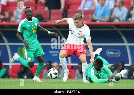 19.06.2018. Moscow, Russian:LUKASZ PISZCZEK  in action during the Fifa World Cup Russia 2018, Group H, football match between POLAND v SENEGAL in Spartak Stadium  in Moscow. Stock Photo