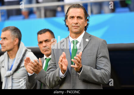 Rostov On Don, Russland. 20th June, 2018. Juan Antonio PIZZI (coach, KSA, re). Uruguay (Saudi Arabia (KSA) 1-0, preliminary round, group A, match 18, on 20/06/2018 in Rostov-on-Don, Rostov Arena Football World Cup 2018 in Russia from 14.06 - 15.07.2018. | Usage worldwide Credit: dpa/Alamy Live News Stock Photo