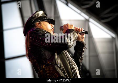 Toronto, Ontario, Canada. 19th June, 2018. American rockers ''Cheap Trick' performed at Budweiser Stage in Toronto, Ontario. Band members: RICK NIELSEN, TOM PETERSSON, ROBIN ZANDER, DAXX NIELSEN Credit: Igor Vidyashev/ZUMA Wire/Alamy Live News Stock Photo