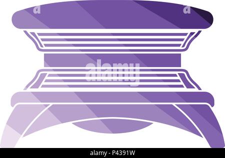 Solarium icon. Flat color design. Vector illustration. Stock Vector