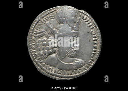 Sasanin Coin of Shapur I Stock Photo