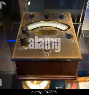 Wattmeter in a museum, Nikola Tesla Museum, Belgrade, Serbia Stock Photo