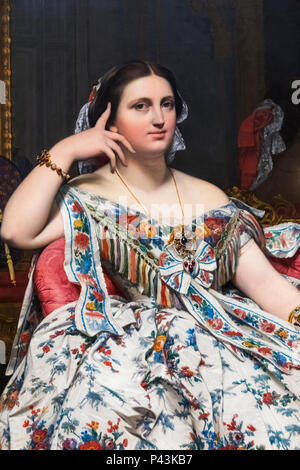 Portrait of Madame Moitessier by Jean-Auguste-Dominique Ingres dated 1856 Stock Photo