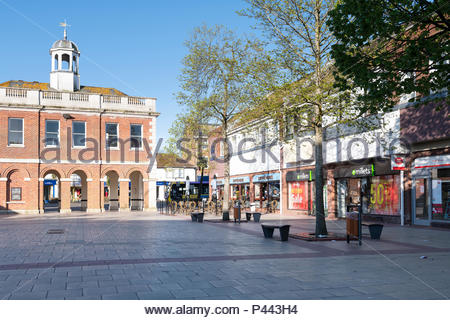 Saxon Square, High Street, Christchurch, Dorset, England, United Stock ...