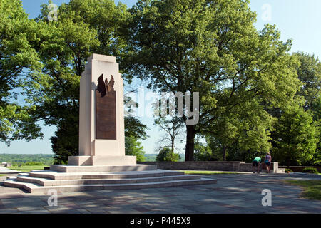 The Wright Memorial overlooks Huffman Prairie Flying Field, where the Wright Brothers perfected their flying skills from 1904 onward, Dayton, Ohio. Stock Photo