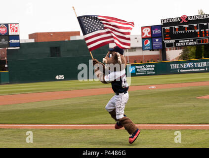 Rhubarb the Reindeer, Mascot of the Tacoma Rainiers, the fa…