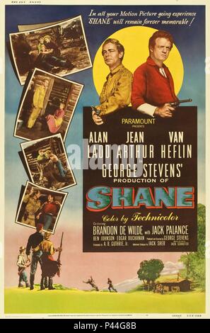 Original Film Title: SHANE.  English Title: SHANE.  Film Director: GEORGE STEVENS.  Year: 1953. Credit: PARAMOUNT PICTURES / Album Stock Photo