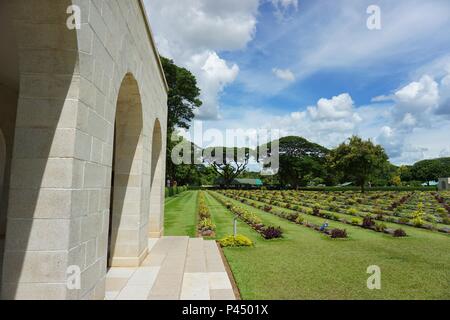 Kanchanaburi war cemetery ( Don Rak ) in Thailand Stock Photo