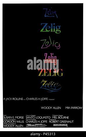 ZELIG Poster Film Locandina CON CORNICE 40x30 Woody Allen