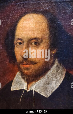 Portrait of William Shakespeare c 1600s Stock Photo