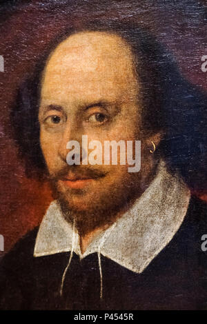 Portrait of William Shakespeare c 1600s Stock Photo