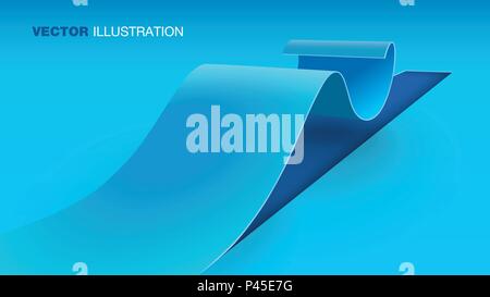 3d wavy strip cut from the floor. Vector background. Use this, for example, as the background for the landing page.