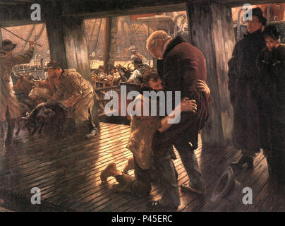 Tissot  James Jacques - the Prodigal Son in Modern Life 3  the Return Stock Photo