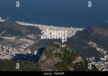 Vista aérea do Corcovado. Rio de Janeiro. RIO DE JANEIRO/ RJ / Brasil. 29/07/2012. (Foto: Rafael Duarte / Fotoarena) Stock Photo