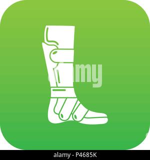 Leg in retainer icon, simple style. Stock Vector