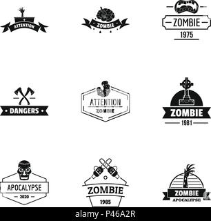 Indulge logo set, simple style Stock Vector