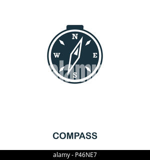 Compass icon. Mobile app, printing, web site icon. Simple element sing. Monochrome Compass icon illustration. Stock Photo