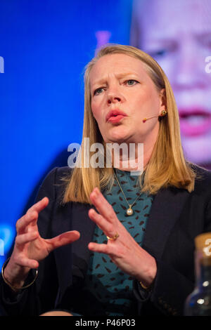 Margaret White, educationalist and writer, author of ' A Good Education' , Deputy Head Academic at St Faith's School, Cambridge.   Pictured at the 2018 Hay Festival of Literature and the Arts. Stock Photo