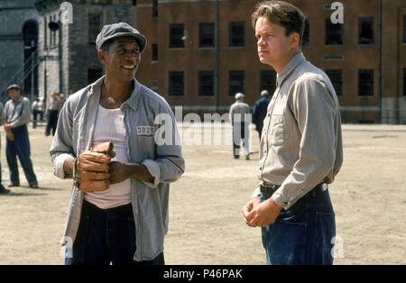 Original Film Title: THE SHAWSHANK REDEMPTION.  English Title: THE SHAWSHANK REDEMPTION.  Film Director: FRANK DARABONT.  Year: 1994.  Stars: MORGAN FREEMAN; TIM ROBBINS. Credit: CASTLE ROCK ENTERTAINMENT / Album Stock Photo