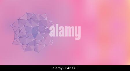 Pink purple orange low poly vector gradient texture with blurry gradient mesh. Colorful polygonal illustration, good as a cell phone, marketing materi Stock Vector