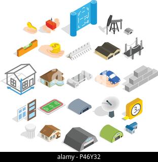Formation icons set, isometric style Stock Vector