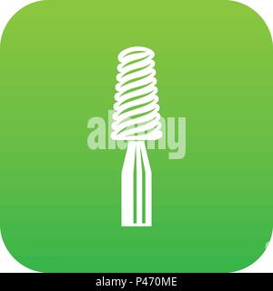 Tooth screw icon, simple black style Stock Vector