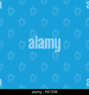 Spy wristwatch pattern vector seamless blue Stock Vector