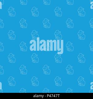 Spy pattern vector seamless blue Stock Vector