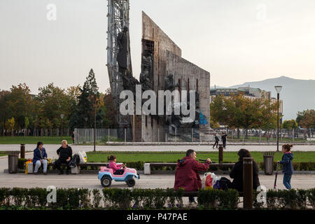 Sofia, Bulgaria, monument at the National Palace of Culture NDK Stock Photo