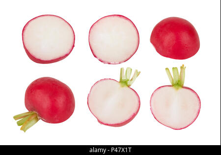Small garden radish isolated on white background Stock Photo