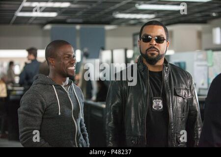 Original Film Title: RIDE ALONG.  English Title: RIDE ALONG.  Film Director: TIM STORY.  Year: 2014.  Stars: ICE CUBE; KEVIN HART. Credit: CUBE VISION / Album Stock Photo