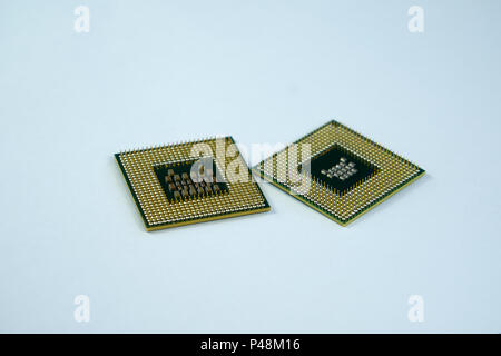 Central processing unit CPU processors microchip Stock Photo