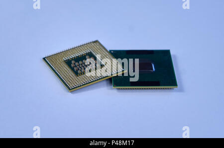 Central processing unit CPU processors microchip Stock Photo