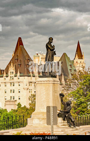 Statue of George Brown (1818-1880) on Parliament Hill, Ottawa, Canada Stock Photo
