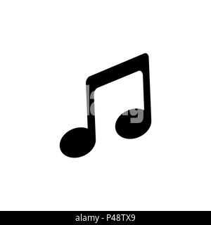 Music icon in flat style. Musical note icon Stock Vector