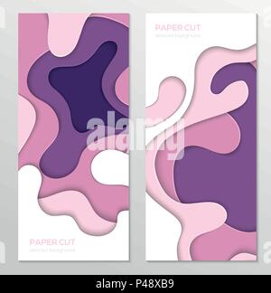 Abstract banner - set of vector template illustrations Stock Vector
