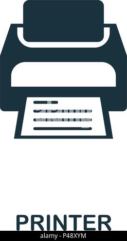 Printer icon. Line style icon design. UI. Illustration of printer icon. Pictogram isolated on white. Ready to use in web design, apps, software, print. Stock Vector