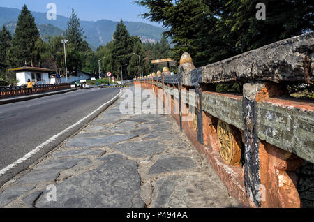Thimphu, Bhutan - Apr 10, 2016: View of Thimphu city in Bhutan during ...