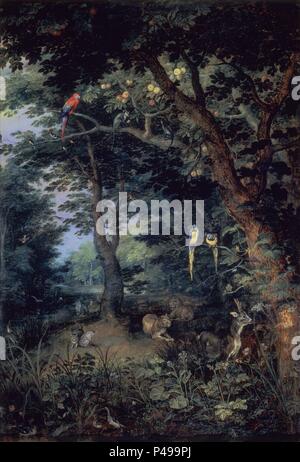 The Earthly Paradise (1620) By Jan Brueghel, The Younger (1601 - 1678 ...