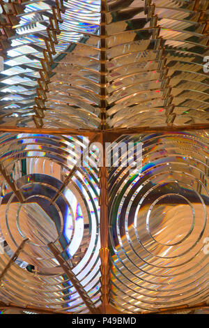 Lighthouse lens exhibit, Ponce de Leon Inlet Light Station Museum,  Florida Stock Photo