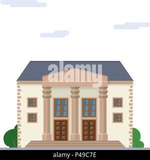 Isolated vector icon of classicist museum building Stock Vector