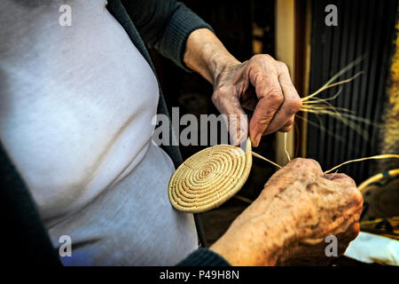 Italy Sardinia Anglona Castelsardo baskets typical handicraft Stock Photo