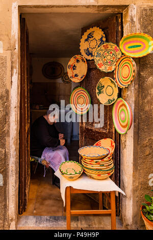 Italy Sardinia Anglona Castelsardo baskets typical handicraft Stock Photo