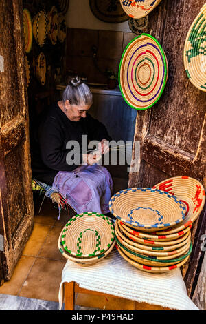 Italy Sardinia Anglona Castelsardo baskets typical handicraft Stock Photo