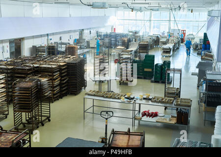 Confectionery factory interior Stock Photo