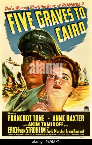 Original Film Title: FIVE GRAVES TO CAIRO.  English Title: FIVE GRAVES TO CAIRO.  Film Director: BILLY WILDER.  Year: 1943. Credit: PARAMOUNT PICTURES / Album Stock Photo