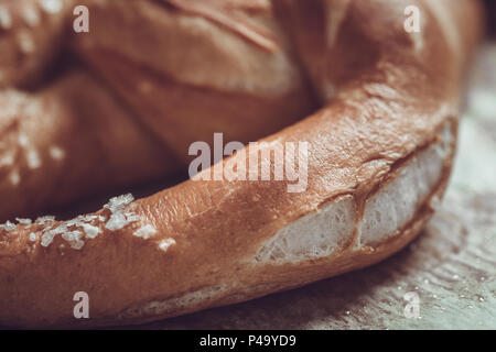 Fresh Rustic Pretzels From the Oven on Baking Sheet Stock Photo