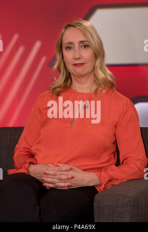 Cologne, Deutschland. 04th Feb, 2014. Melanie AMANN, journalist, 'Der Spiegel, portrait, portrait, portrait, one-shot, single motive,' Maischberger ', talk show, WDR/ARD, 20.06.2018. | Usage worldwide Credit: dpa/Alamy Live News Stock Photo