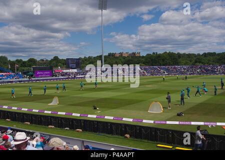 Chester-le-Street, England 21 June 2018. The Australian cricket team practicing before the fourth ODI against England at the Emirates Riverside, Chester le Street. Credit: Colin Edwards/Alamy Live News. Stock Photo